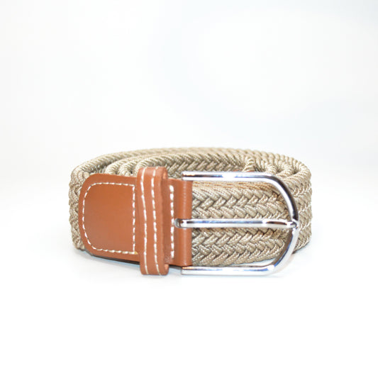 Flätat Bälte - Mörk Beige