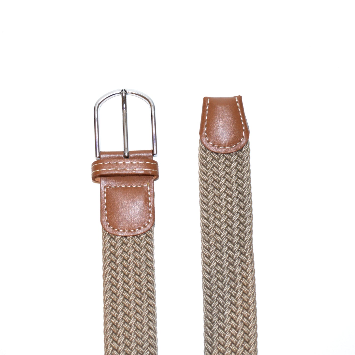 Flätat Bälte - Mörk Beige