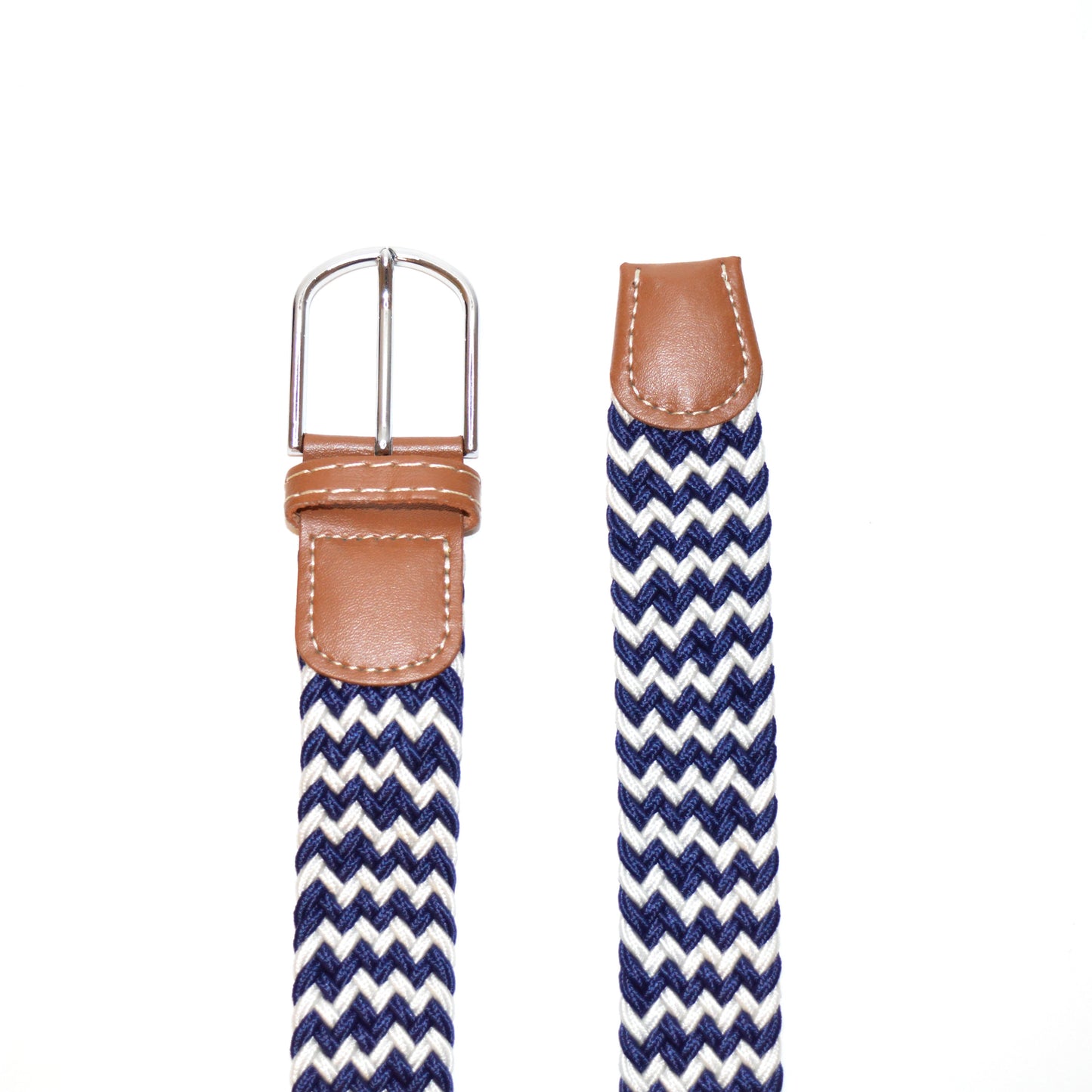 Flätat Bälte - Blå & Vit