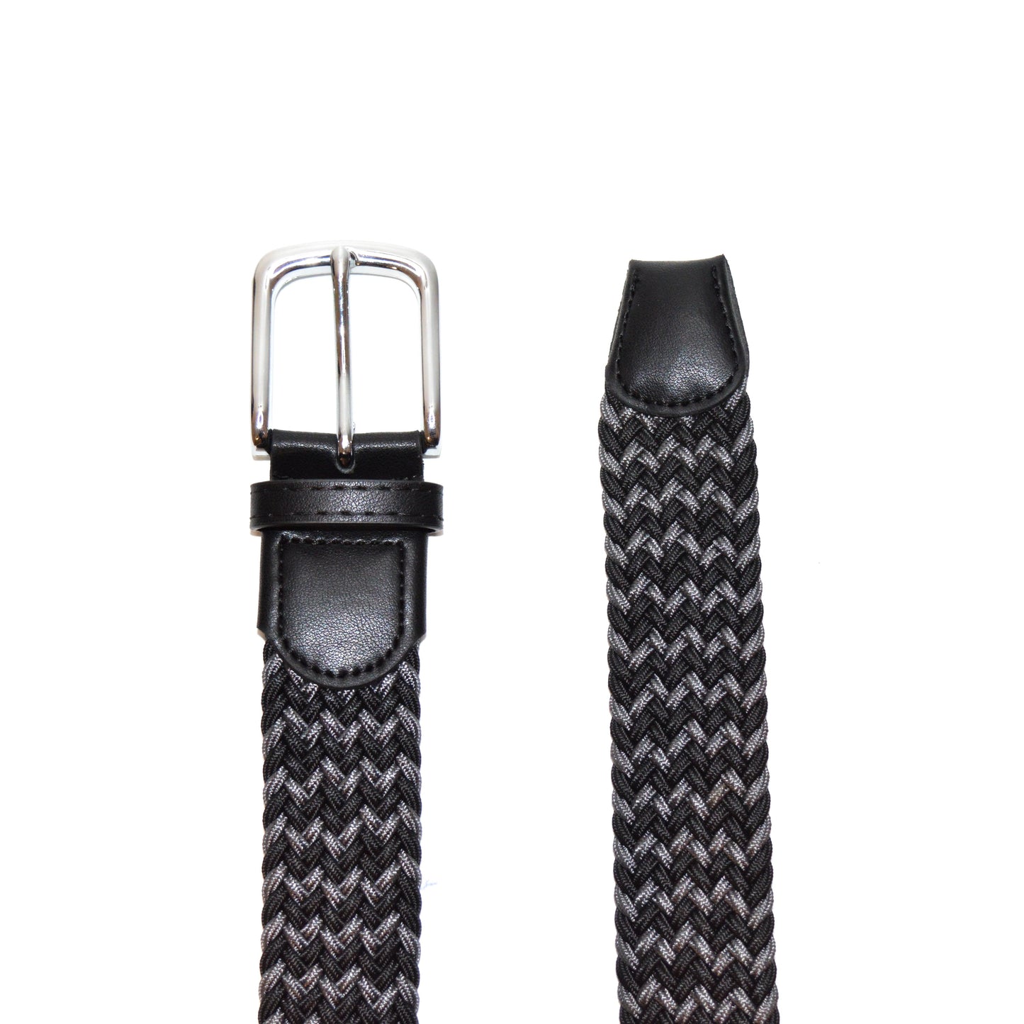 Flätat Bälte - Svart & Grå