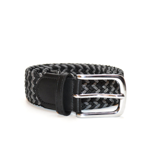 Flätat Bälte - Svart & Grå