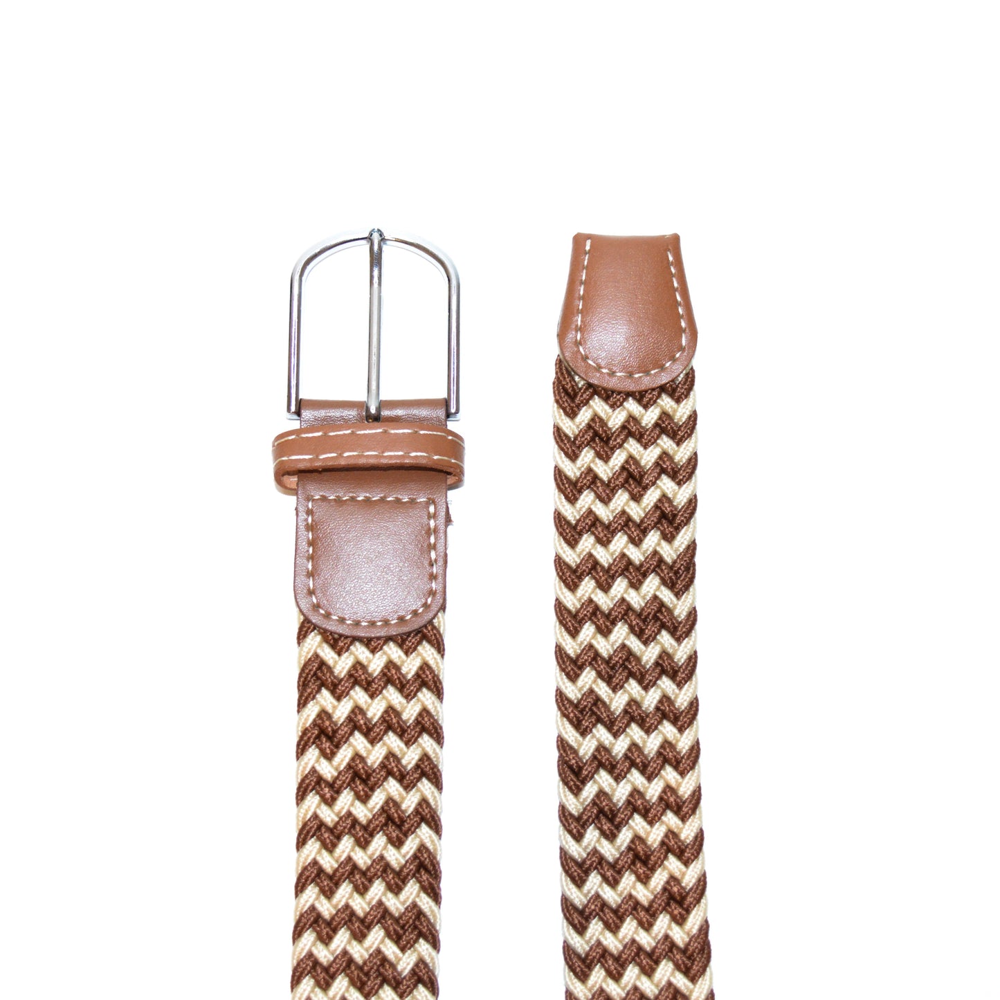 Flätat Bälte - Beige & Brun